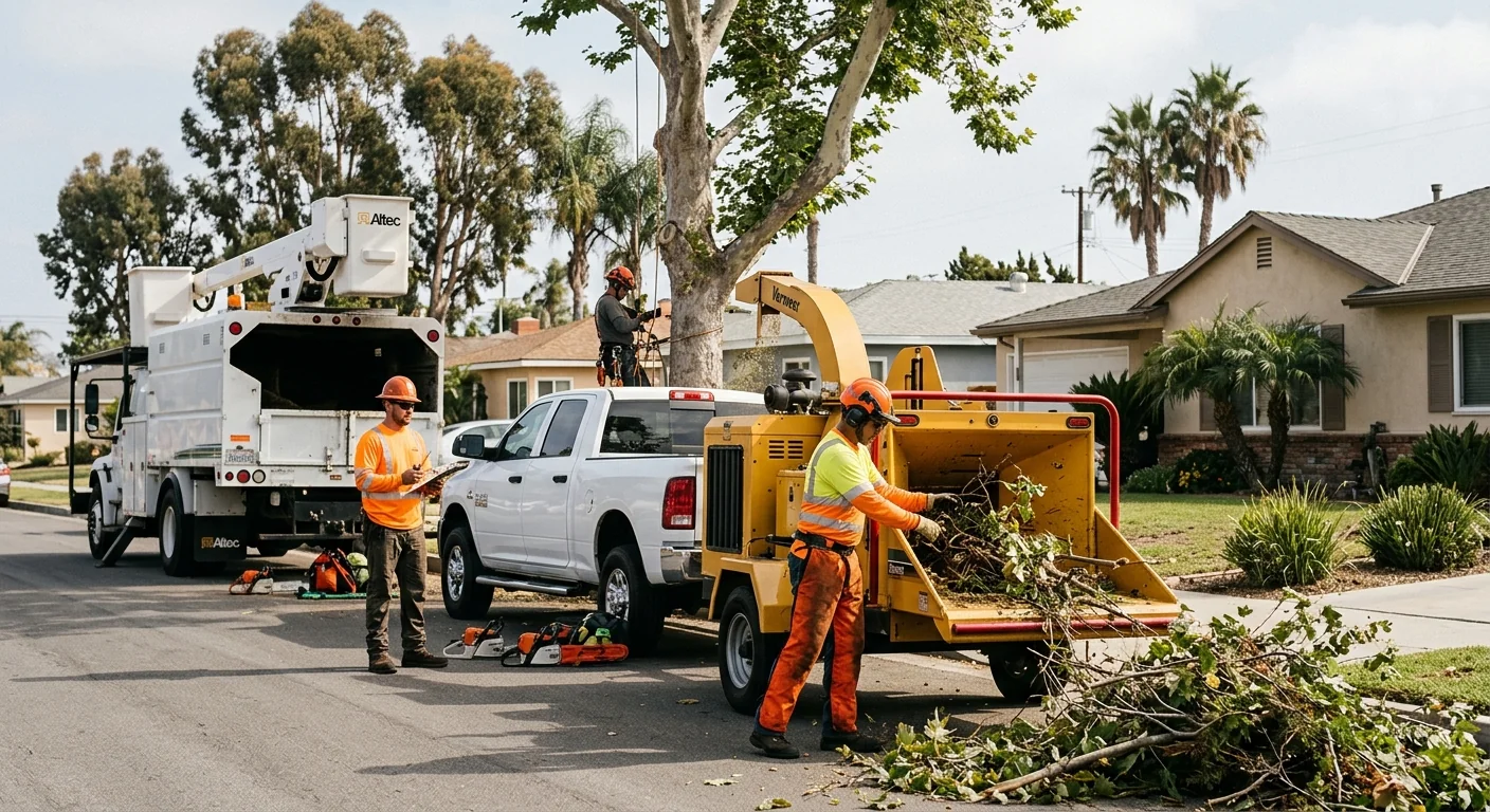 Technician reviewing a written estimate with a homeowner at a Port Hueneme property