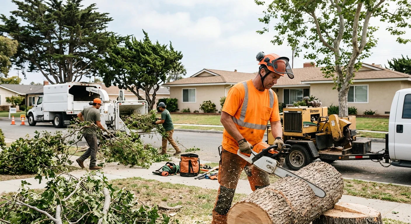 Map-style view of tree service coverage across Port Hueneme neighborhoods